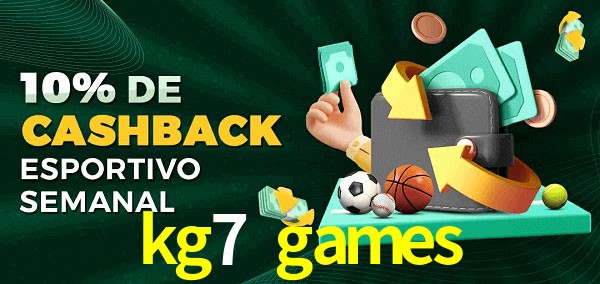 10% de bônus de cashback na kg7 games